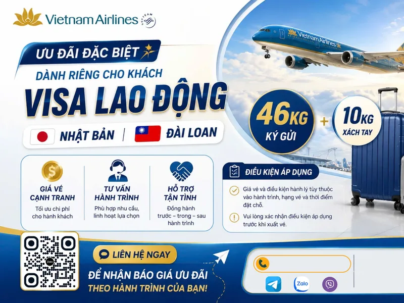 Đặc Quyền Visa Lao Động – 56KG Hành Lý